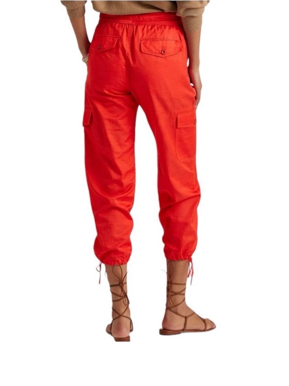 LAUREN Ralph Lauren Women's Cropped Cotton-Blend Cargo Pants size 18 - Picture 6 of 10